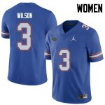 Women's Florida Gators #3 Marco Wilson NCAA Jordan Brand Royal Authentic Stitched College Football Jersey RNQ2162KL